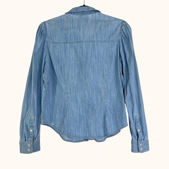 Denim Button down shirt Size XL from Express. Light blue top. - Picture 4 of 12